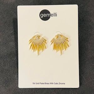New 18K Gold Gemelli Amalfi Evil Eye Post Earrings